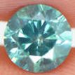 1 Carat Diamond Loose Round Shape Fancy Turquoise SI2