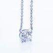 Round Diamond Floating Pendant 14K White Gold 0.70 Carat IGI 