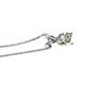 Real Diamond Solitaire Pendant 14K White Gold 0.74 Carat Round H/VVS2