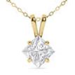 Princess Diamond Solitaire Pendant 14K Yellow Gold 0.99 Carat