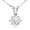 Princess Diamond Solitaire Bridal Pendant 14K White Gold G SI1 0.99 CT