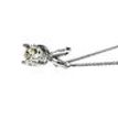 Real Diamond Solitaire Pendant 14K White Gold 0.74 Carat Round H/VVS2