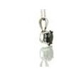 Black Diamond Solitaire Pendant Necklace Round IGI 14K White Gold 1.31 Carat