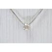 Real Diamond Solitaire Pendant Necklace 14K White Gold 0.40 TCW Round Shape F/VS2