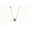 Rose Cut Diamond Bezel Pendant Round Shape Fancy Gray 14K White Gold 1.83 TCW 