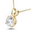 Genuine Diamond Solitaire Pendant Round Yellow 14K SI 1.08 Carat