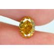 Oval Cut Diamond Fancy Orange Yellow Color 1.01 Carat VS2