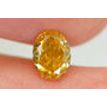 Oval Cut Diamond Fancy Orange Yellow Color 1.01 Carat VS2