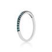 Diamond Wedding Band Ring Blue Stacking 14K White Gold 0.20 TCW
