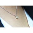 Diamond Halo Pendant Necklace 0.40 Ct 14k White Gold