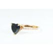 Black Heart Diamond Hidden Halo Engagement Ring 14K Rose Gold 2.22 TCW