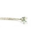 Turquoise Round Diamond Bezel Pendant 14K White Gold 0.95 Carat