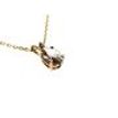 1 Carat Brown Oval Diamond Solitaire Pendant 14K Yellow Gold IGI