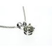 Real Diamond Solitaire Pendant 14K White Gold 0.74 Carat Round H/VVS2