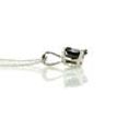 Black Diamond Solitaire Pendant Necklace Round IGI 14K White Gold 1.31 Carat