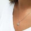Rose Cut Diamond Halo Pendant Fancy Gray Round 14K White Gold 2.05 TCW