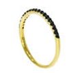 Black Diamond Wedding Band Yellow Gold Stacking 0.20 Carat
