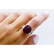 Ruby & Diamonds Cocktail Ring 18.58 TCW 18K Yellow Gold Size 7 Engagement Ring
