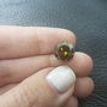Loose Champagne Color Diamond 5.96 Carat Natural Enhanced SI3 Round Brilliant Shape
