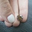 Loose Champagne Color Diamond 5.96 Carat Natural Enhanced SI3 Round Brilliant Shape
