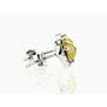 Diamond Halo Earrings Fancy Yellow Rose-Cut Round 1.92 TCW 14K White Gold