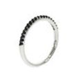 Black Diamond Wedding Band Ring 0.20 TCW 14K White Gold