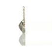 Rose Cut Diamond Bezel Pendant Round Shape Fancy Gray 14K White Gold 1.83 TCW 