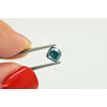 Blue Cushion Cut Diamond 0.71 Carat VS2