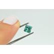 Princess Shaped Fancy Green Loose Diamond 0.96 Carat SI1 Certify Enhanced 5.08X4.91 MM
