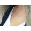 Diamond Halo Pendant Necklace 0.40 Ct 14k White Gold
