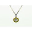 Diamond Halo Pendant Necklace 0.40 Ct 14k White Gold