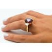 Ruby & Diamonds Cocktail Ring 18.58 TCW 18K Yellow Gold Size 7 Engagement Ring