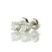 Diamond Stud Earrings Round 1.10 TCW E/F VVS2 Lab Created 14K White Gold