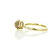 Rose Cut Round Diamond Engagement Ring 14K Yellow Gold Fancy Yellowish Gray 2.03 TCW
