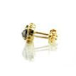 Diamond Halo Earrings Round Fancy Gray 14K Yellow Gold 1.16 TCW