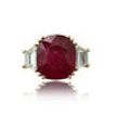 Ruby & Diamonds Cocktail Ring 18.58 TCW 18K Yellow Gold Size 7 Engagement Ring