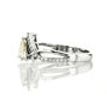 Pear Shape Diamond Infinity Engagement Ring Split Shank 0.86 Ct Natural 14K White Gold