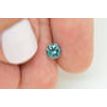 Loose Green Diamond Round Cut Fancy Color 0.64 Carat SI1 Enhanced 5.37X5.44 MM