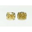 Cushion Cut Diamond Pair Fancy Champagne VS2 2.08 TCW