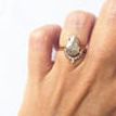 Pear Shape Diamond Crown Engagement Ring Set Fancy Gray 1.95 TCW 14K Rose Gold