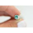 Princess Shaped Fancy Green Loose Diamond 0.96 Carat SI1 Certify Enhanced 5.08X4.91 MM