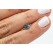 Loose Diamond Round Shape Fancy Green Color 0.76 Carat Enhanced SI3 For  Ring