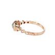 Rose Cut Diamond Bezel Engagement Ring 14K Rose Gold Fancy Gray 1.42 TCW