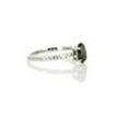 Gray Oval Diamond Engagement Ring Rose Cut 0.78 TCW 14K White Gold