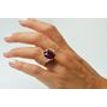 Ruby & Diamonds Cocktail Ring 18.58 TCW 18K Yellow Gold Size 7 Engagement Ring