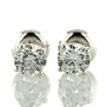 Diamond Stud Earrings Round Lab Created 1.10 TCW E VVS2 14K White Gold IGI Cert