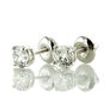 Diamond Stud Earrings Round Lab Created 1.10 TCW E VVS2 14K White Gold IGI Cert