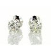 Real Diamond Stud Earrings Round 14K White Gold 0.61 TCW F/SI2