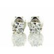 Round Diamond Stud Earrings 1.00 TCW E VS1/2 Lab Created 14K White Gold IGI Certified