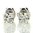 Round Diamond Stud Earrings 1.00 TCW E VS1/2 Lab Created 14K White Gold IGI Certified